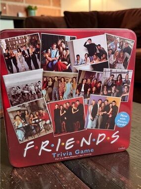 FRIENDS Trivia Game Tin – Red Photo Collage Design